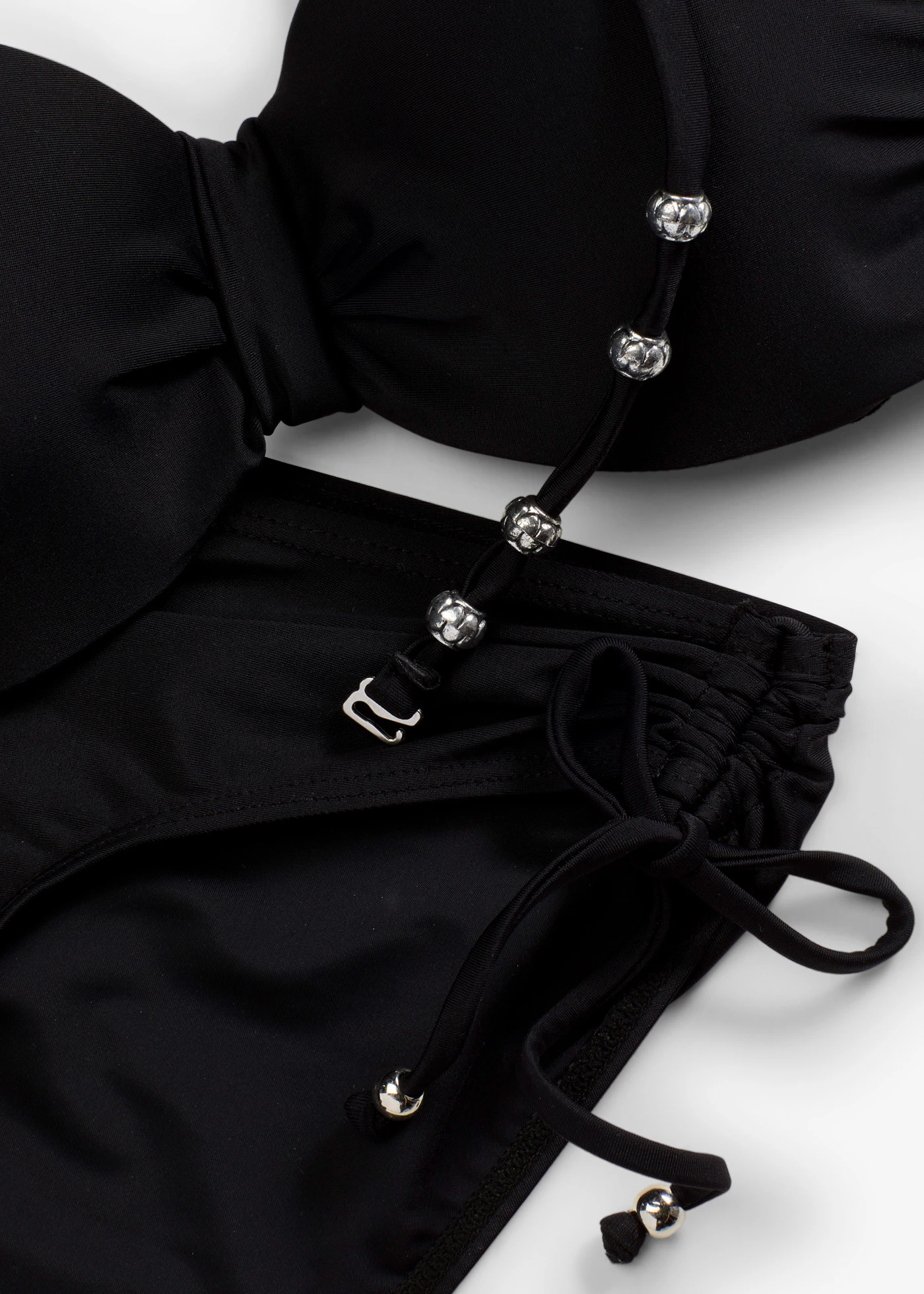 Balkonetové bikiny (2dílná souprava), s dalším ramínkem za krk • černá • bonprix obchod