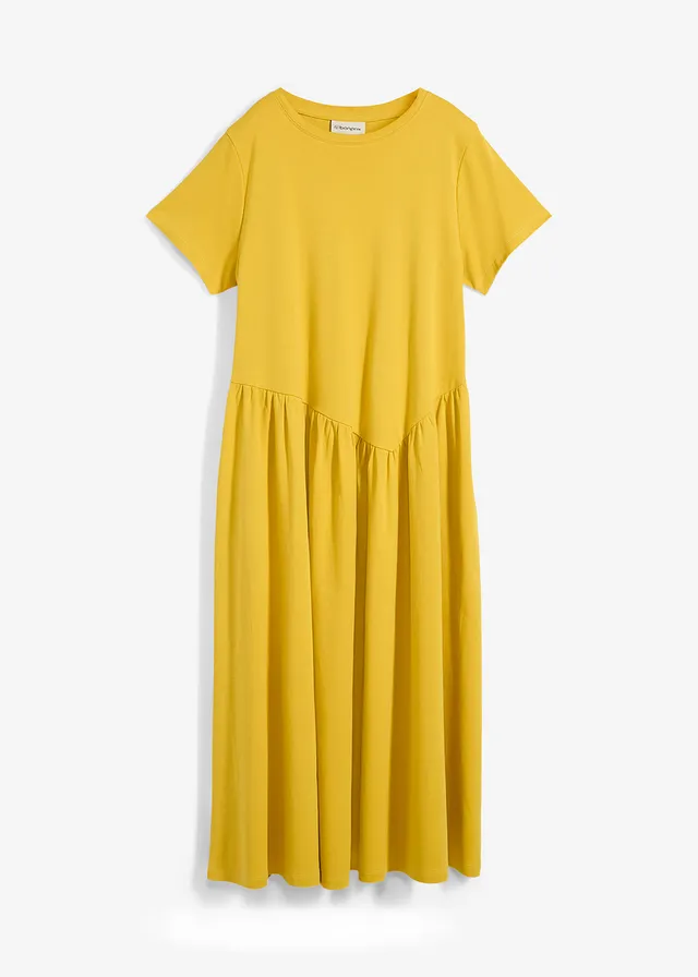 Robe en jersey 100% coton, Couleur: curry