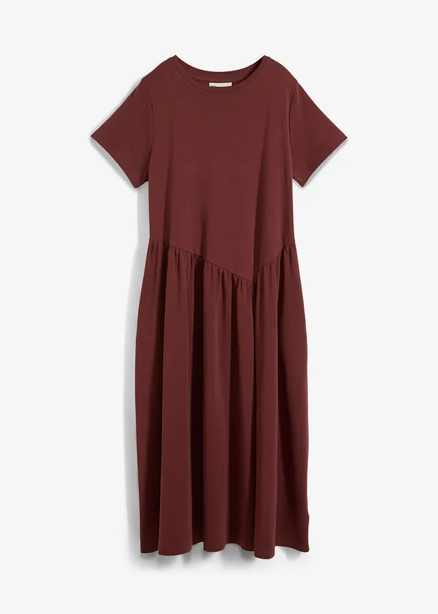 Robe en jersey 100% coton, Couleur: café