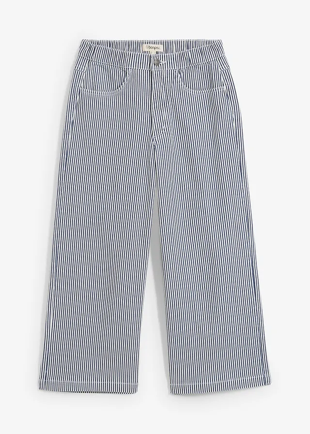 Pantalon en twill à taille élastiquée