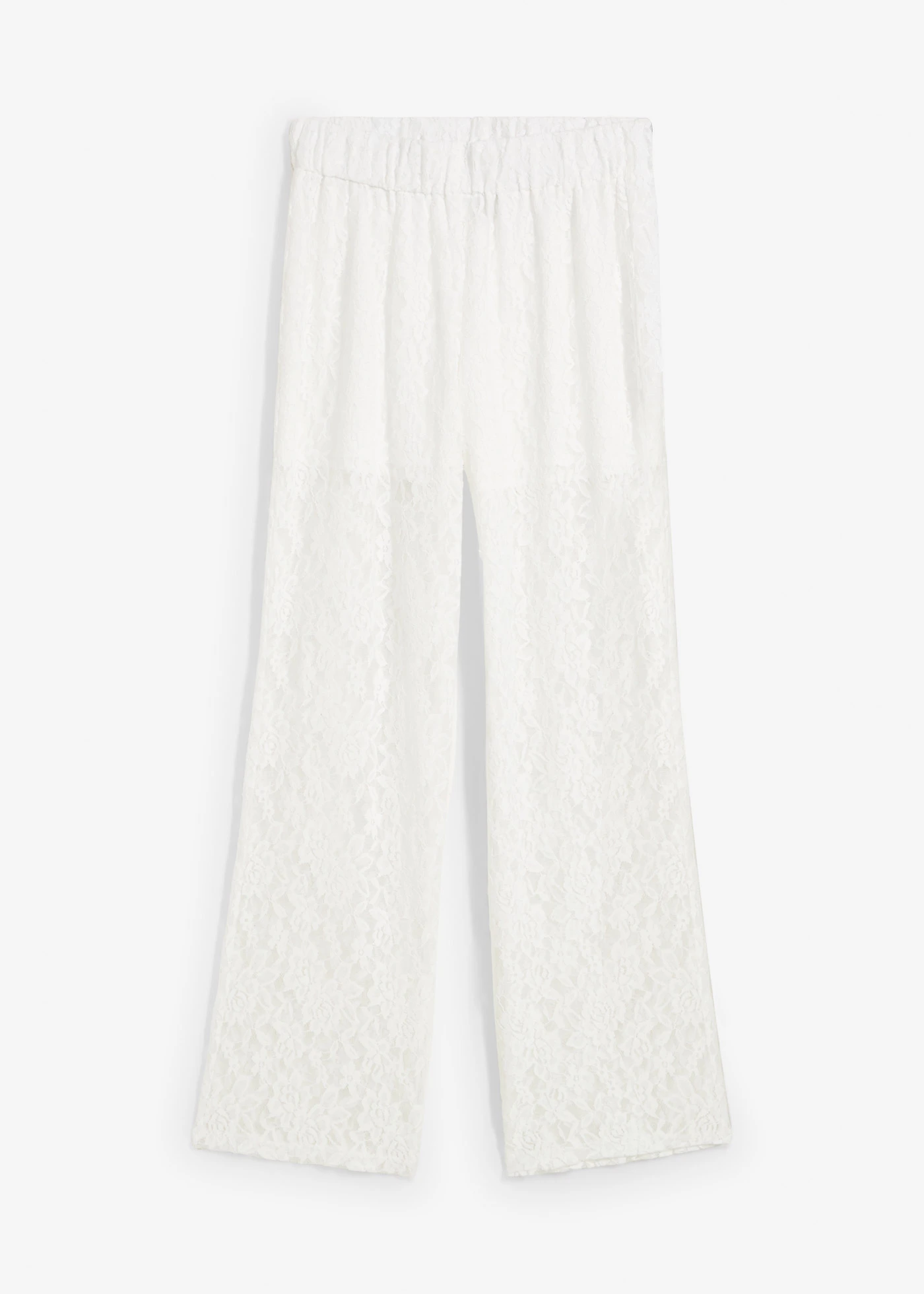 Broek met kant • wit • bonprix online shop