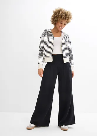 Palazzo broek van mousseline • zwart • bonprix online shop