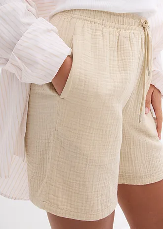Mousseline short • lichtsand • bonprix online shop