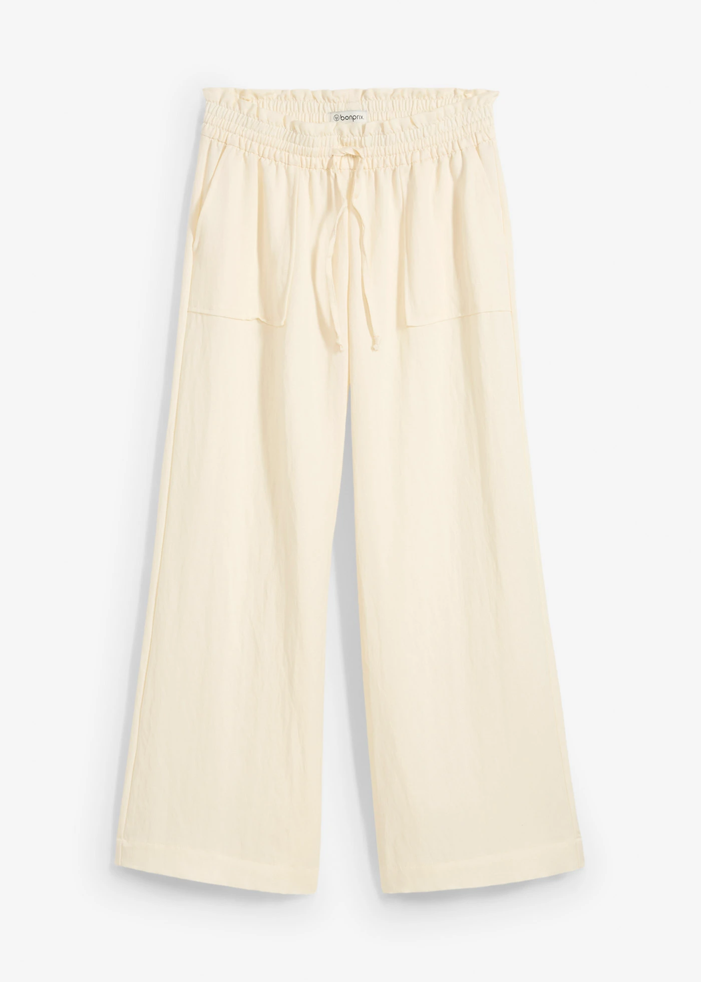 Culotte nohavice z padavého lyocell-mixu • krémovo biela • obchod bonprix