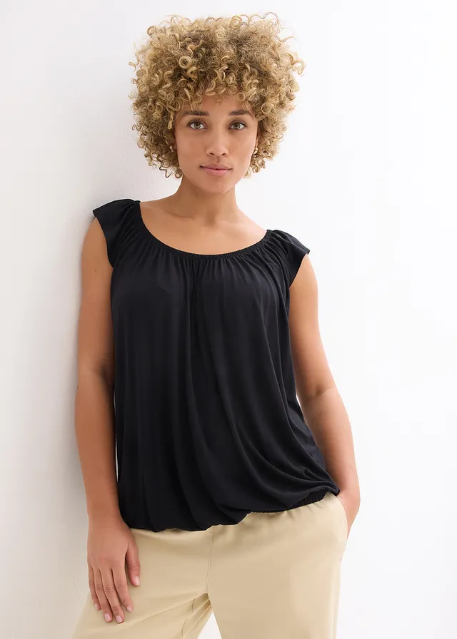 T-shirt doux en viscose extensible • noir • product-page.page-title-suffix