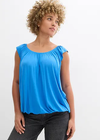 Shirt van soepele viscose • gletsjerblauw • bonprix online shop