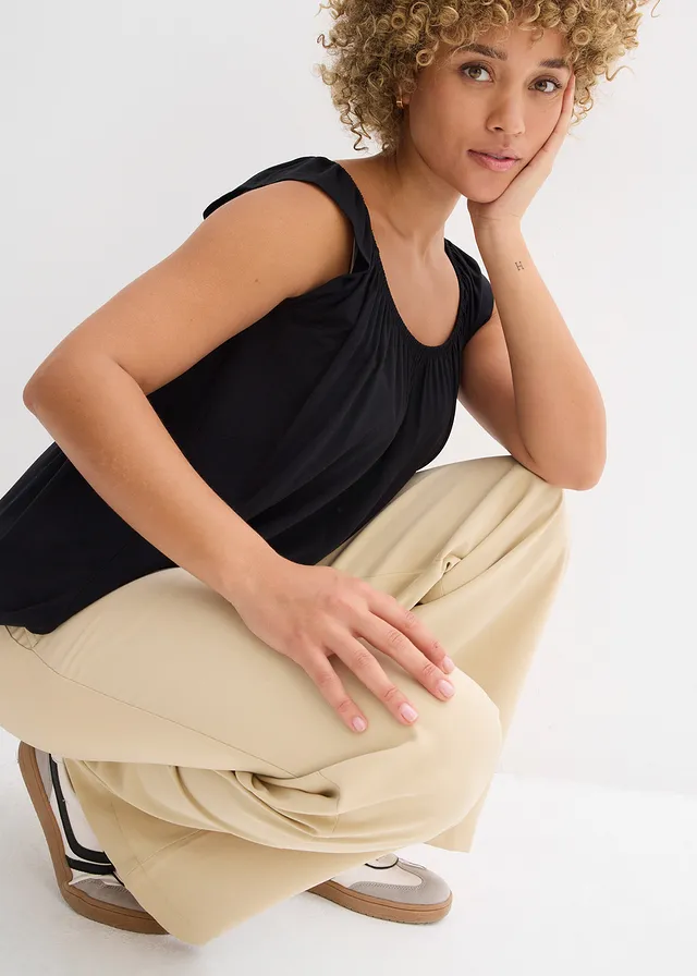T-shirt doux en viscose extensible • noir • product-page.page-title-suffix