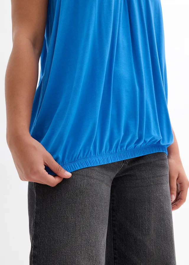 T-shirt doux en viscose extensible • bleu glacier • product-page.page-title-suffix