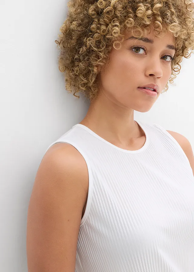 Blousetop met gerecycled polyester • wolwit • product-page.page-title-suffix