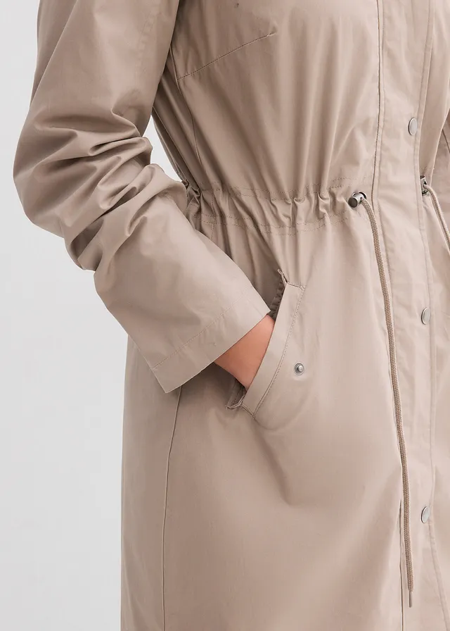 Parka z kapturem • szarobrązowy • sklep bonprix