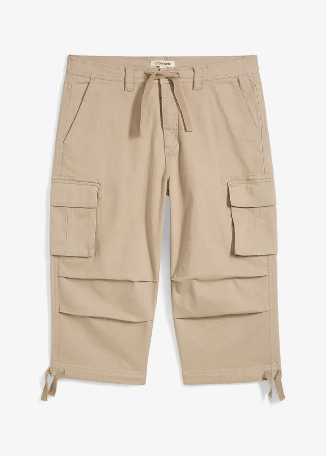 Pantaloni cargo 3/4 Loose Fit Stretch, extra largi