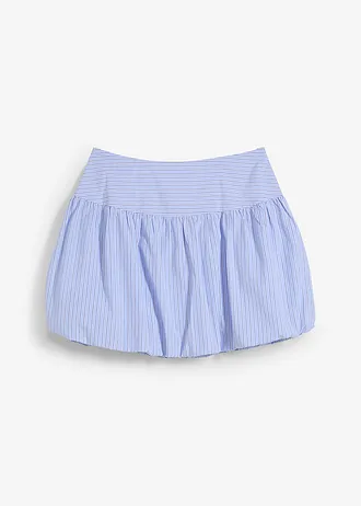 Mini sukňa z čistej bio bavlny • svetlomodrá/biela pásikovaná • obchod bonprix