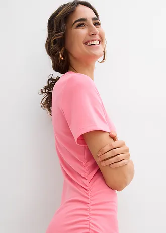 Shirtjurk met plooien • lotuspink • bonprix online shop