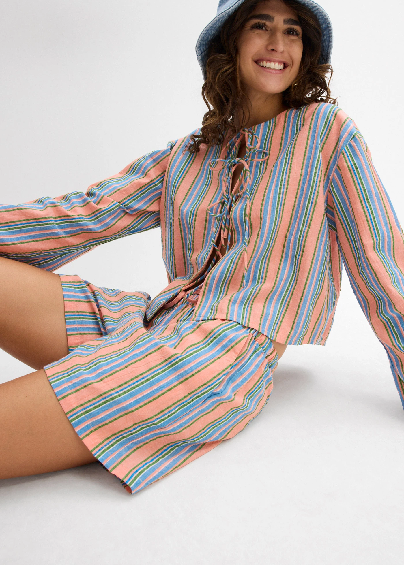 Šortky z čisté bavlny • pestré barvy s proužky • bonprix obchod