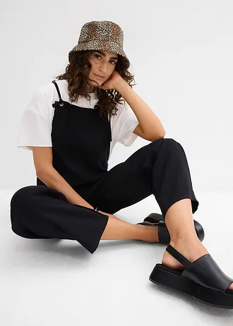 Overal z měkké viskózy • černá • bonprix obchod