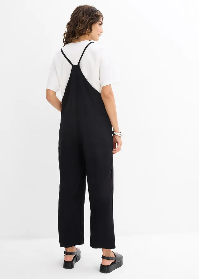 Combinaison en viscose douce, Couleur: noir