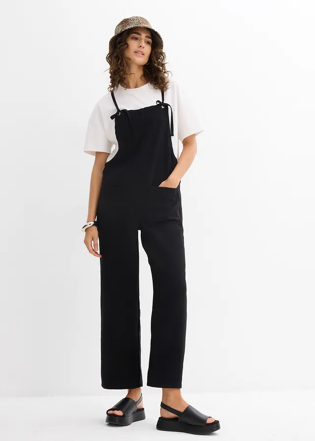 Combinaison en viscose douce, Couleur: noir