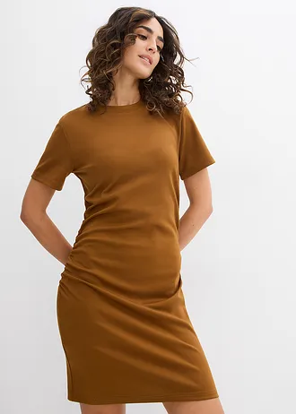 Shirtjurk met plooien • nougat • bonprix online shop