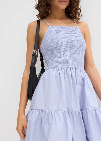 Šaty na ramínka, z čisté organické bavlny • šedomodrá • bonprix obchod