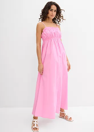 Jurk met spaghettibandjes van biologisch katoen • roze • bonprix online shop