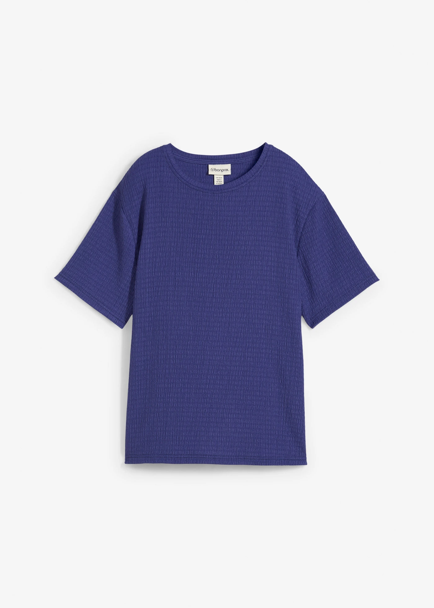 T-shirt z krepy borken • ciemny oceaniczny • sklep bonprix