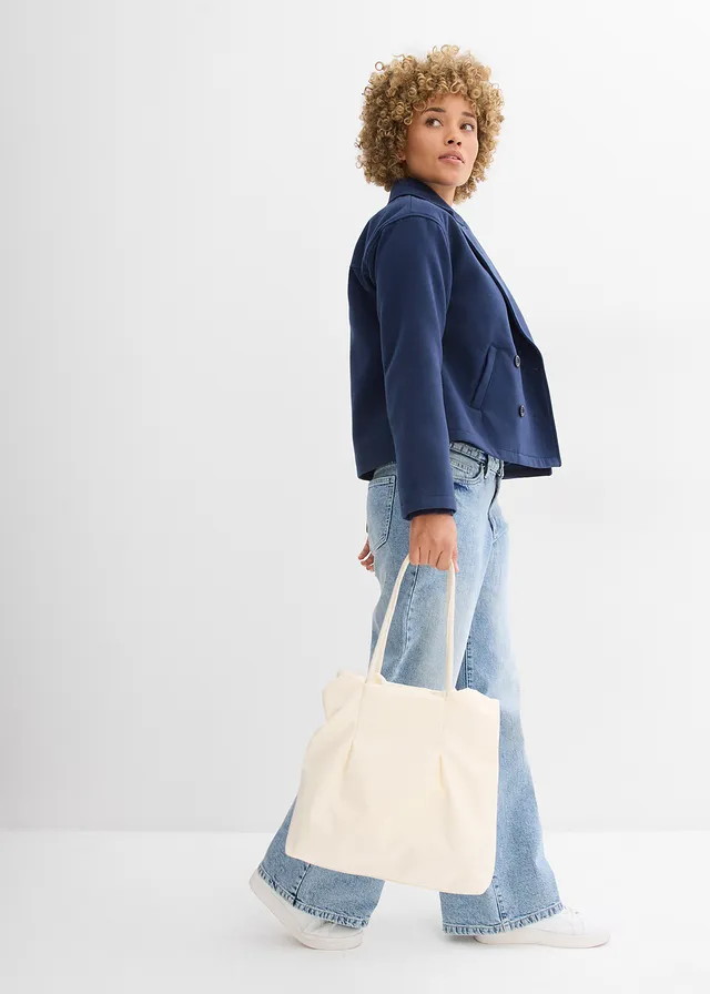 Peacoat in wol-look wit