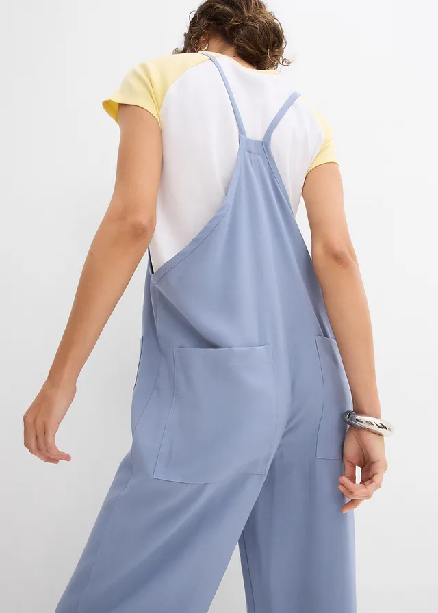 Jumpsuit van zachte viscose • rookblauw • product-page.page-title-suffix