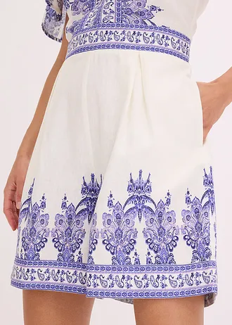 Combishort • écru/bleu paisley • Boutique bonprix