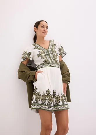 Combishort • écru/olive paisley • Boutique bonprix