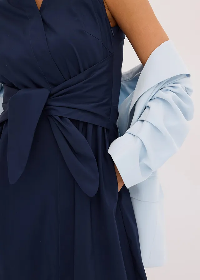 Jurk met strikdetail • donkerblauw • product-page.page-title-suffix