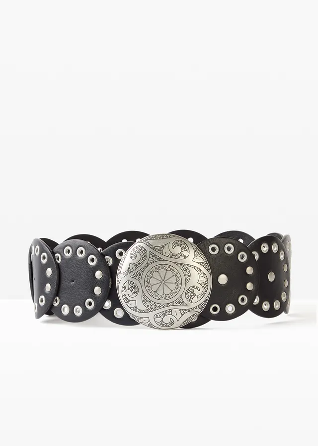 Ceinture à rivets • noir • Boutique bonprix