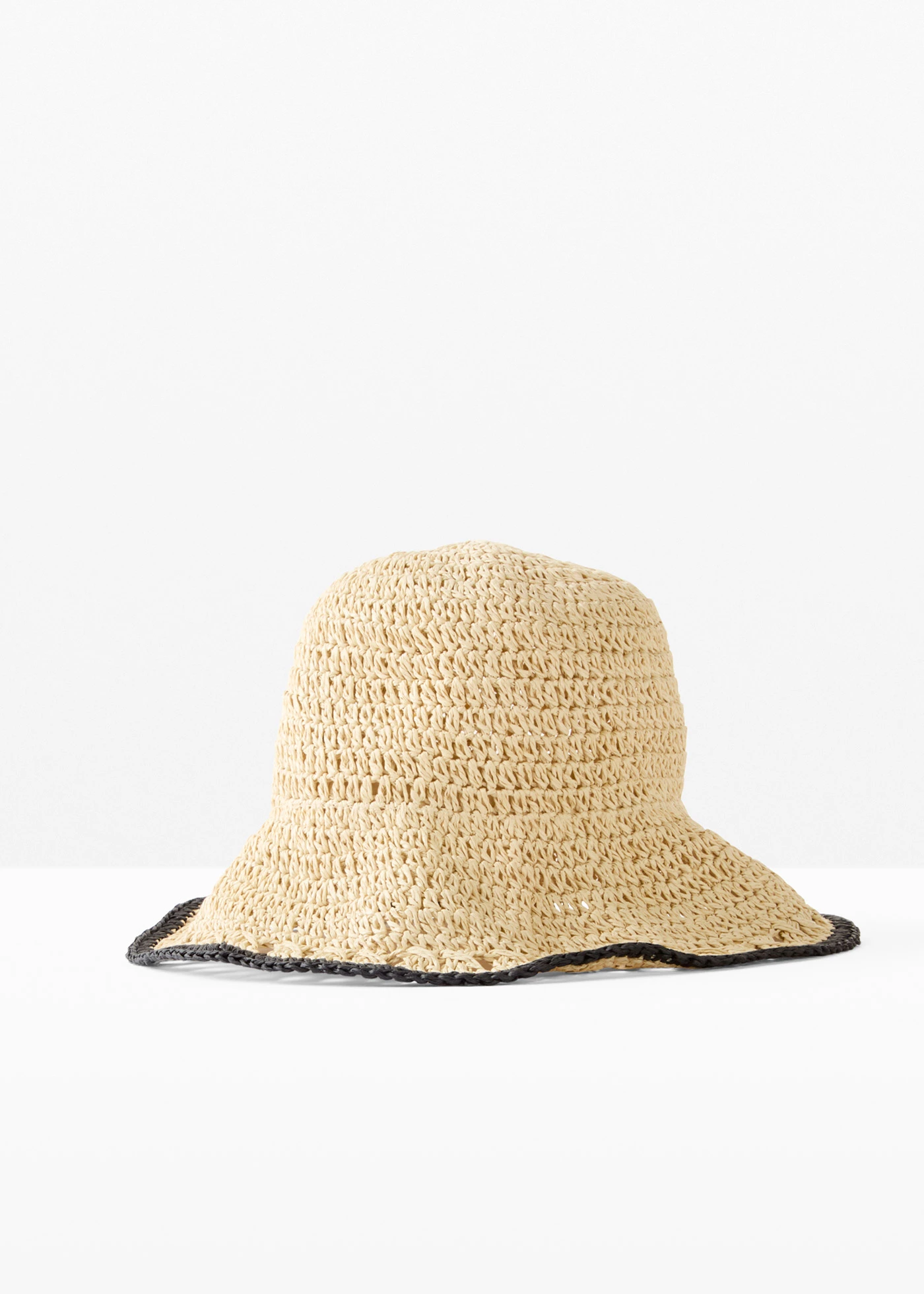 Bob en paille de fibre de papier • naturel-noir • Boutique bonprix