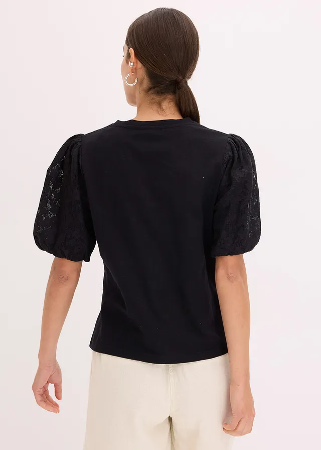 T-shirt 100% coton, Couleur: noir
