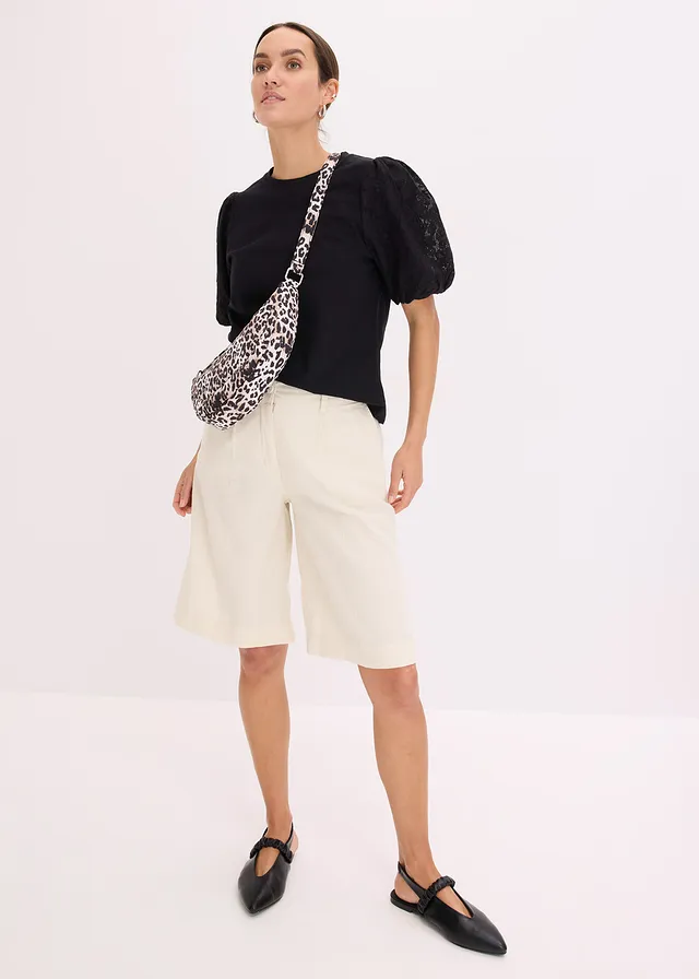 T-shirt 100% coton, Couleur: noir