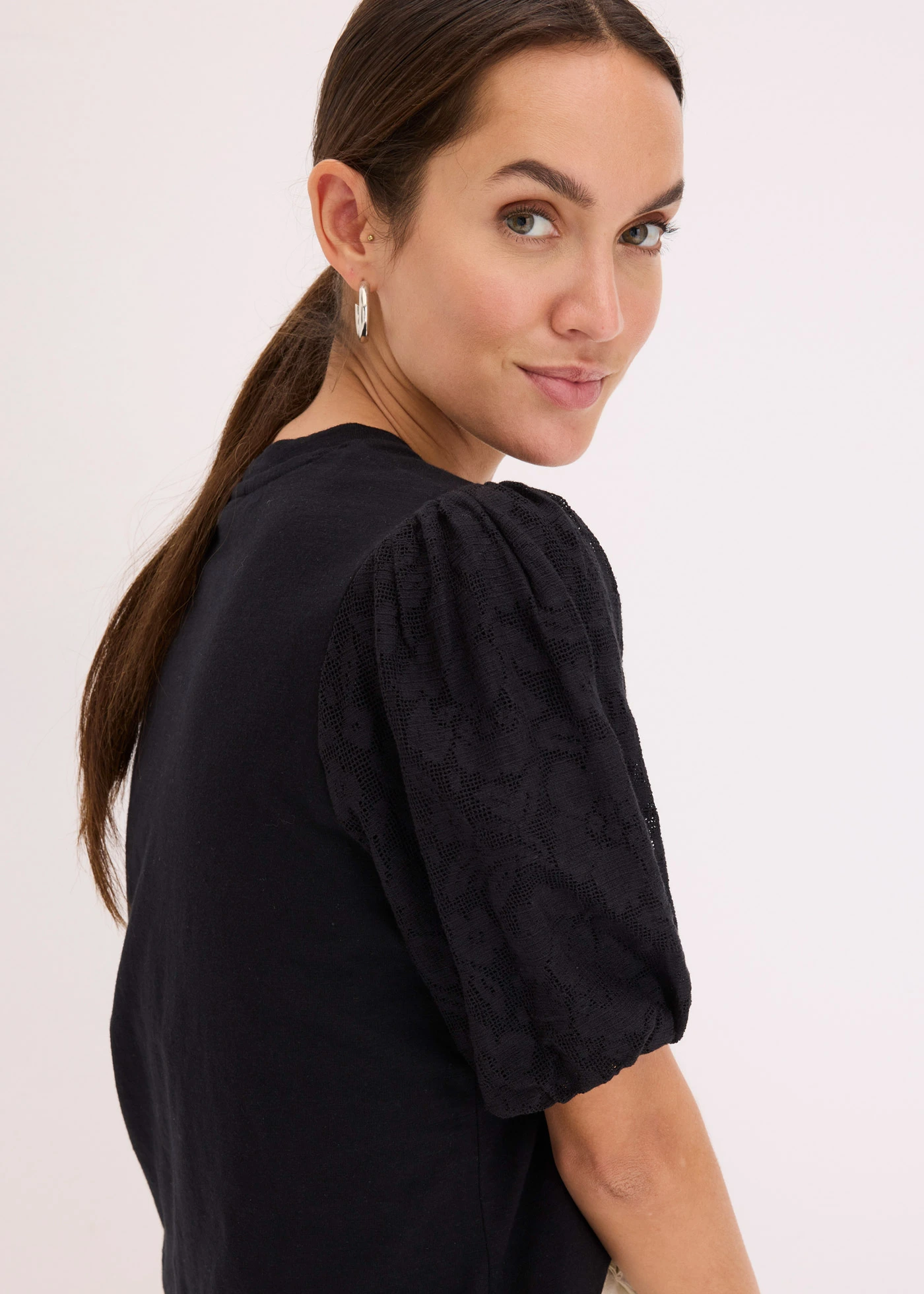 Shirt van puur katoen • zwart • bonprix online shop