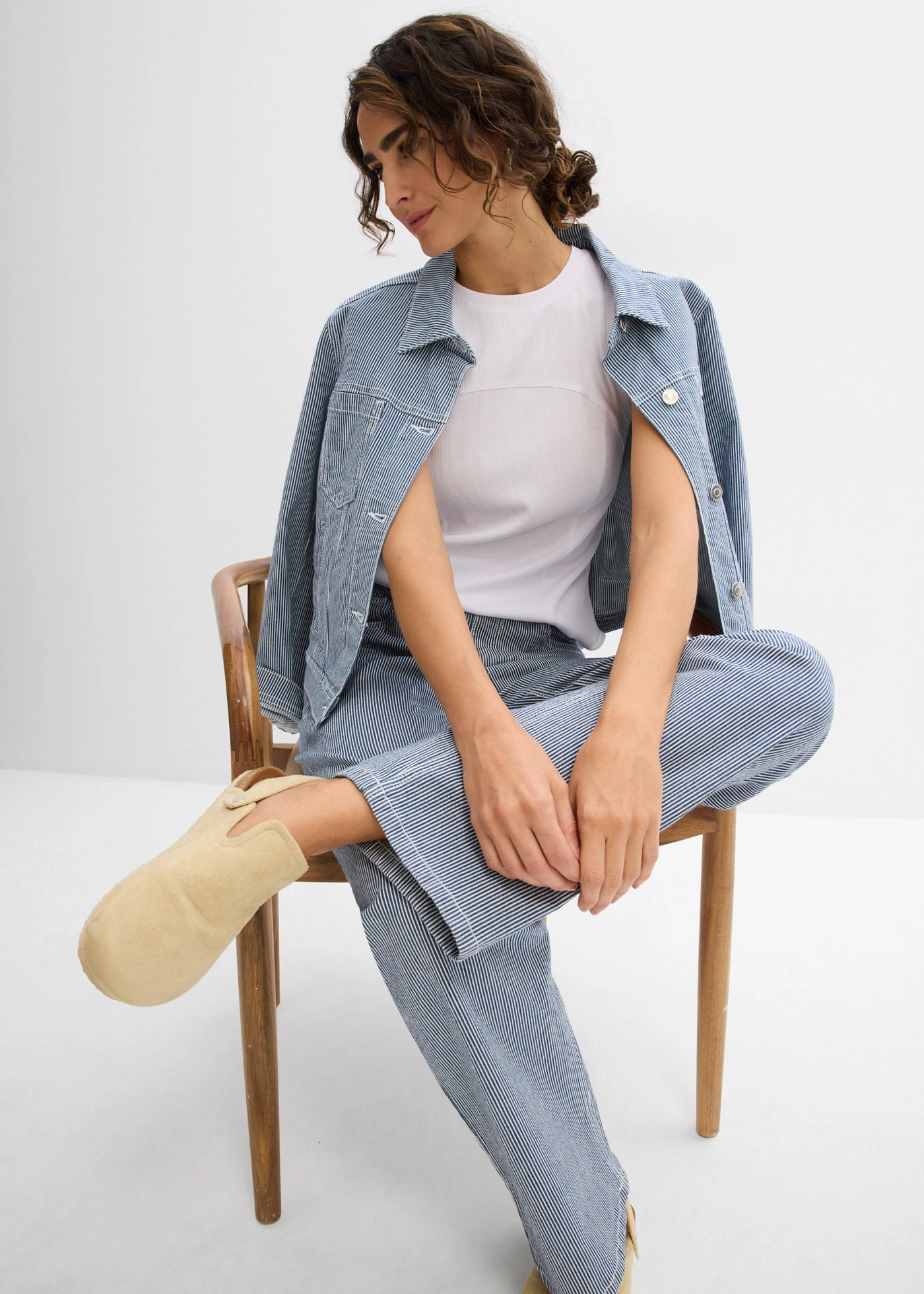 Tanktop met siernaden • wit • bonprix online shop