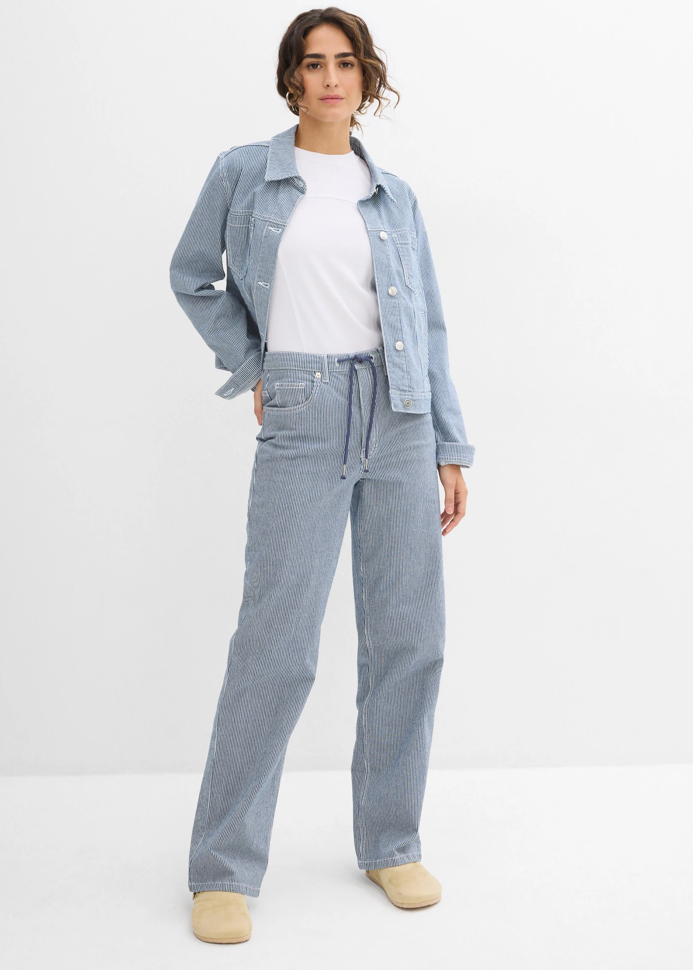 Tanktop met siernaden • wit • bonprix online shop