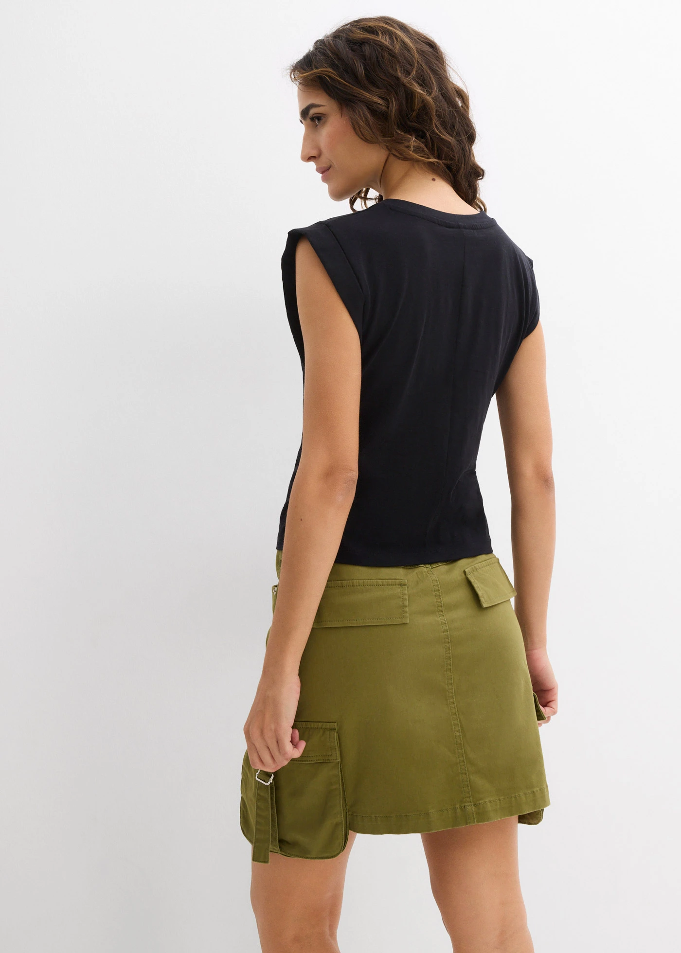 T-shirt z czystej bawełny • czarny • sklep bonprix