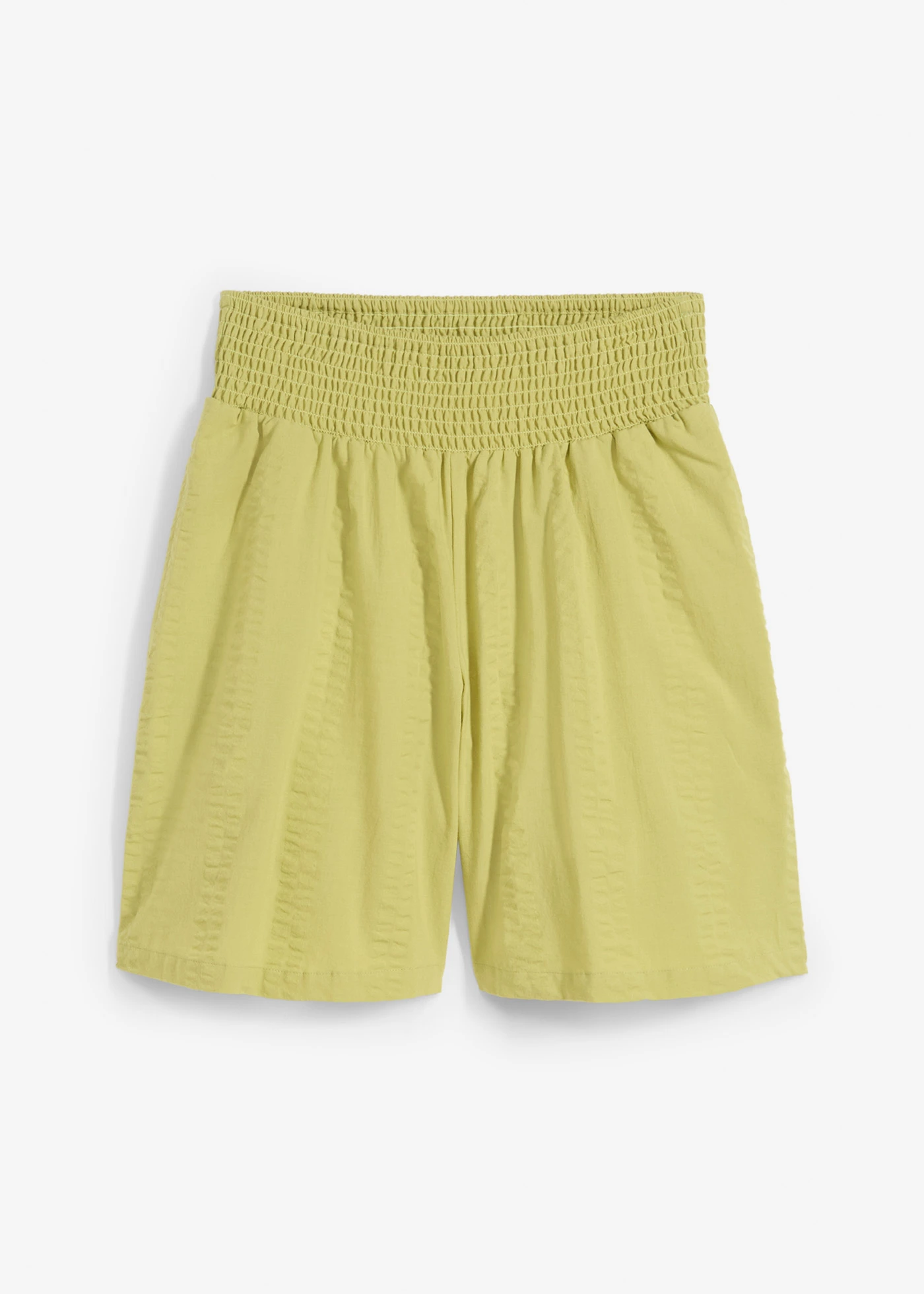 Instapshort van katoenen seersucker • mat pistache • bonprix online shop