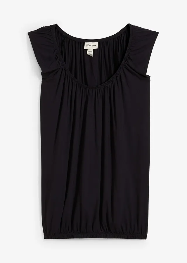 Shirt van een zachte viscosemix • zwart • bonprix online shop