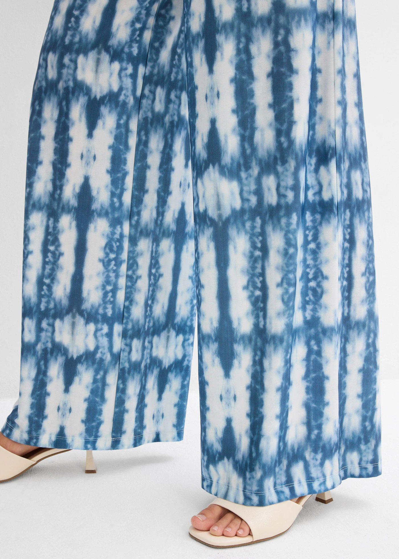 Wijde broek • blauw batik gedessineerd • bonprix online shop