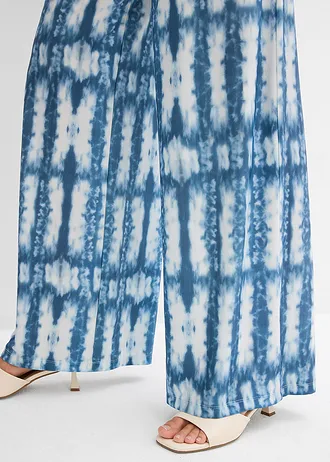 Wijde broek • blauw batik gedessineerd • bonprix online shop