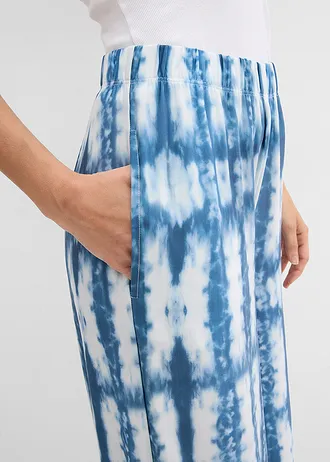 Wijde broek • blauw batik gedessineerd • bonprix online shop