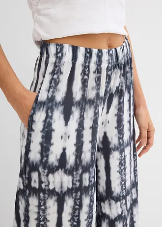 Wijde broek • zwart-wit batik gedessineerd • bonprix online shop