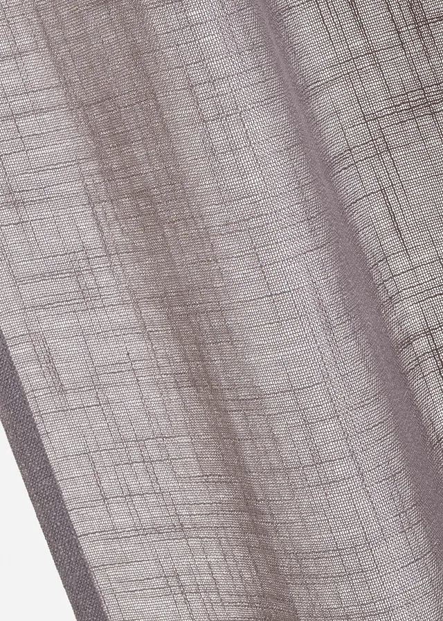 Rideau aspect lin normal et extra large (1 pce), Couleur: blanc
