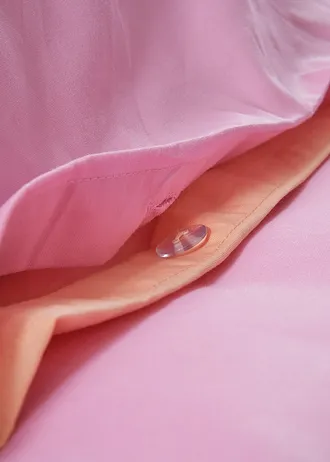Oboustranné povlečení z jednobarevného perkálu • světle růžová-meruňková • bonprix obchod