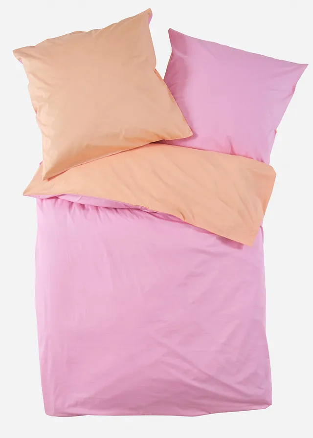 Lenjerie de pat cu 2 fețe din percale, uni
