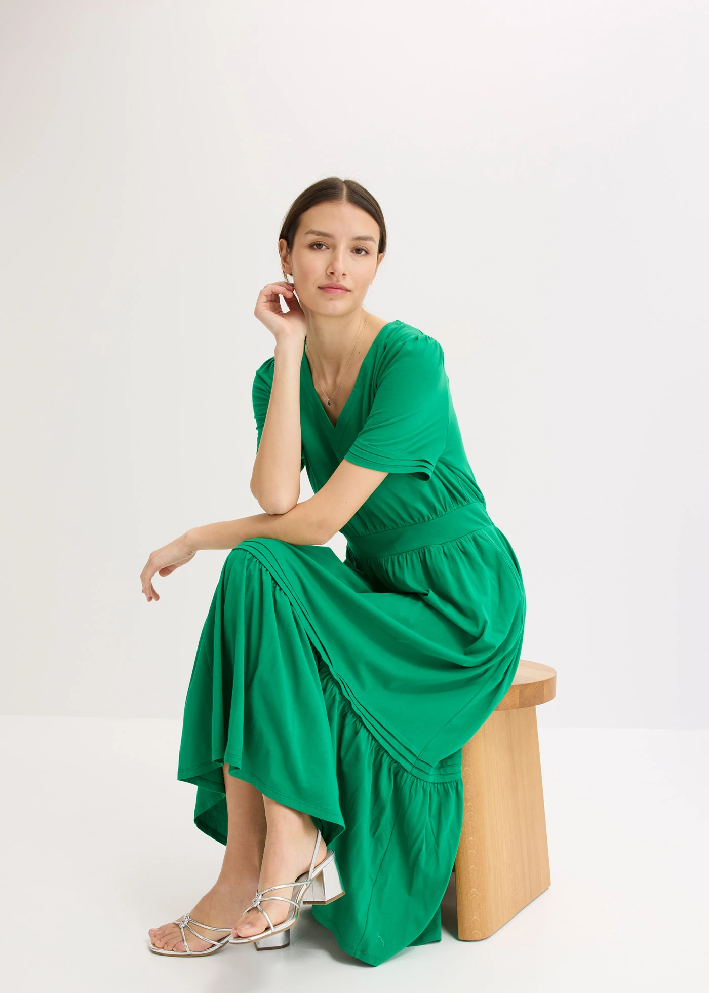 Jersey jurk • edelsteengroen • bonprix online shop