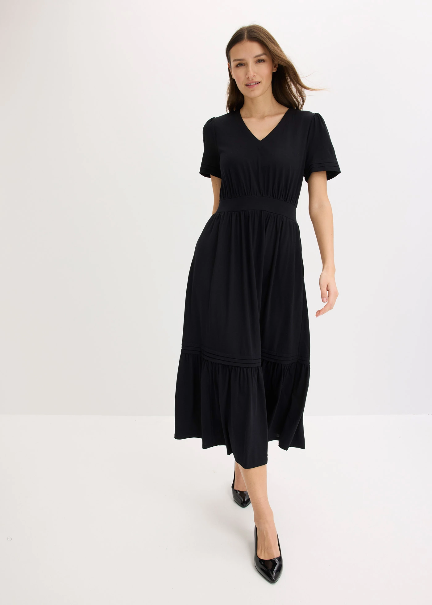 Jersey jurk • zwart • bonprix online shop