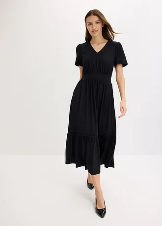 Jersey jurk • zwart • bonprix online shop